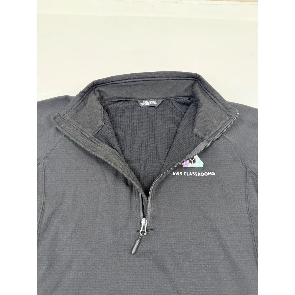 The North Face Mens AWS Classrooms Quarter Zip Fleece Pullover Black Medium - Picture 3 of 13